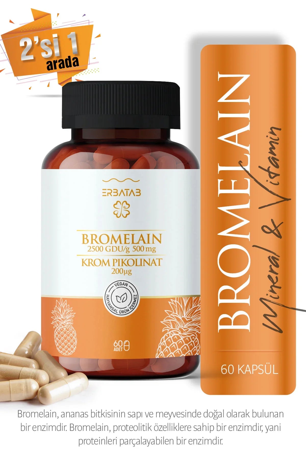 Erbatab Bromelaïne Chroompicolinaat