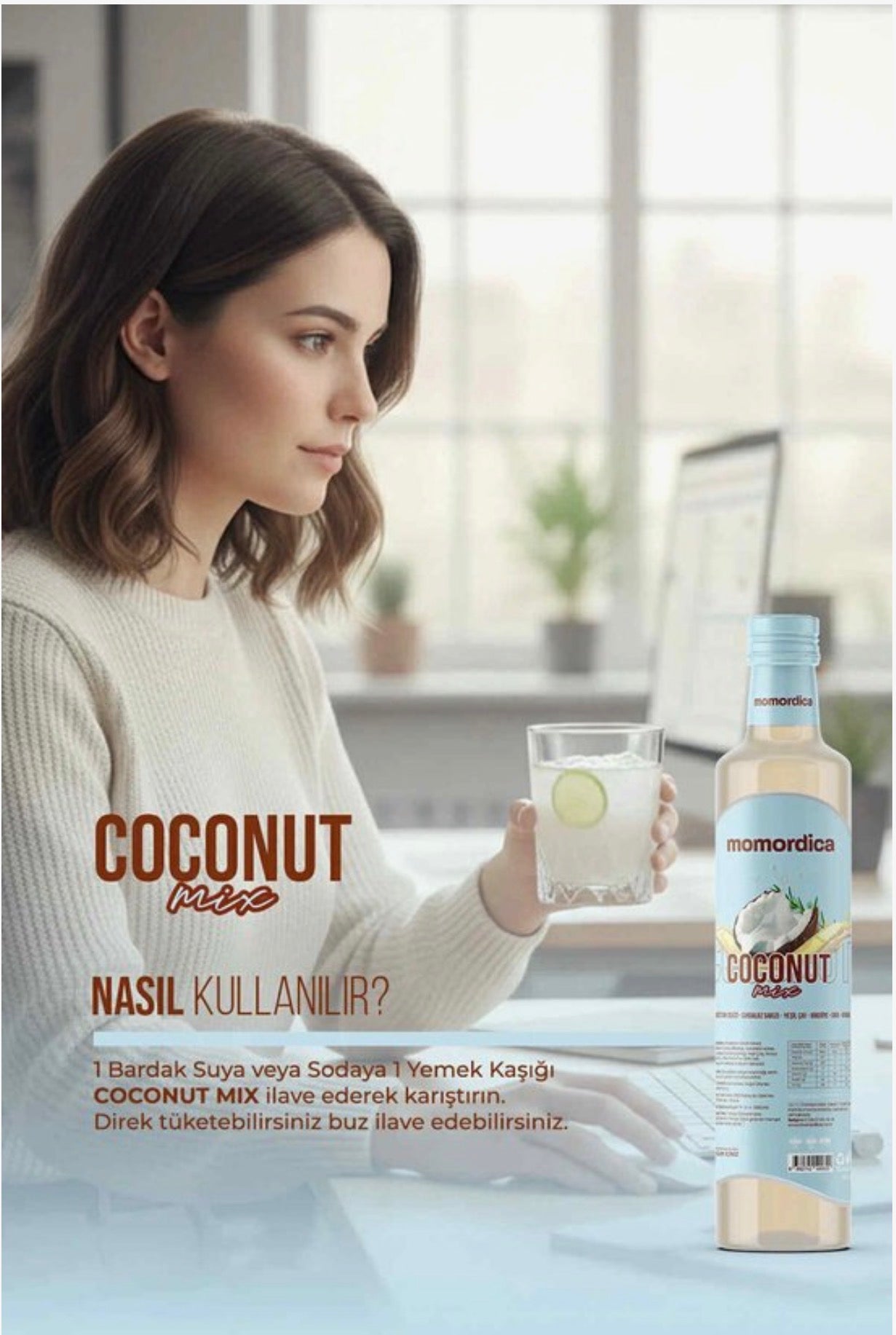 Momordica Coconut Mix – Verfrissende kokosdrank met groene thee