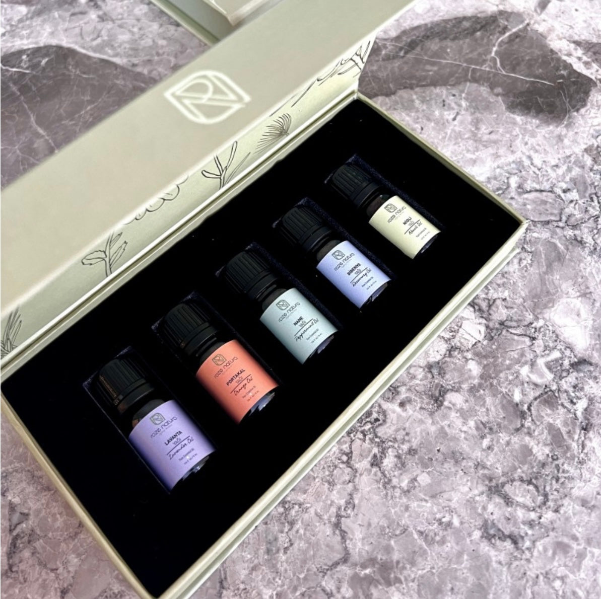 5-delige aromatherapieset met etherische oliën (bestseller)