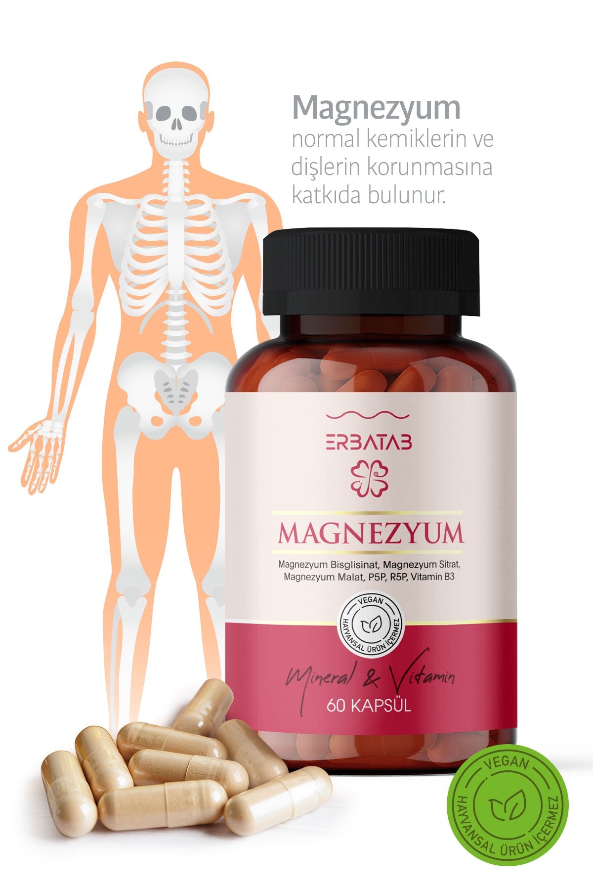 Erbatab Magnesium Triple Form + B-vitamines