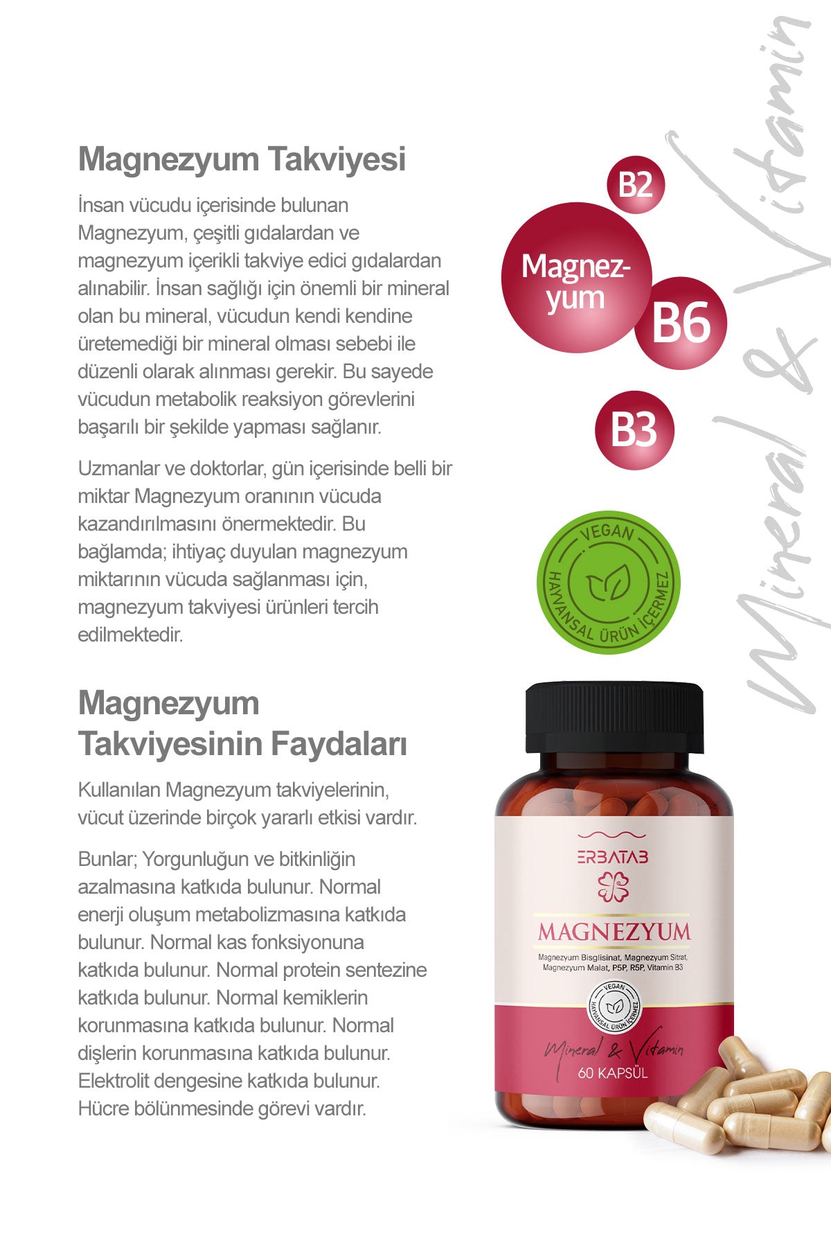 Erbatab Magnesium Triple Form + B-vitamines