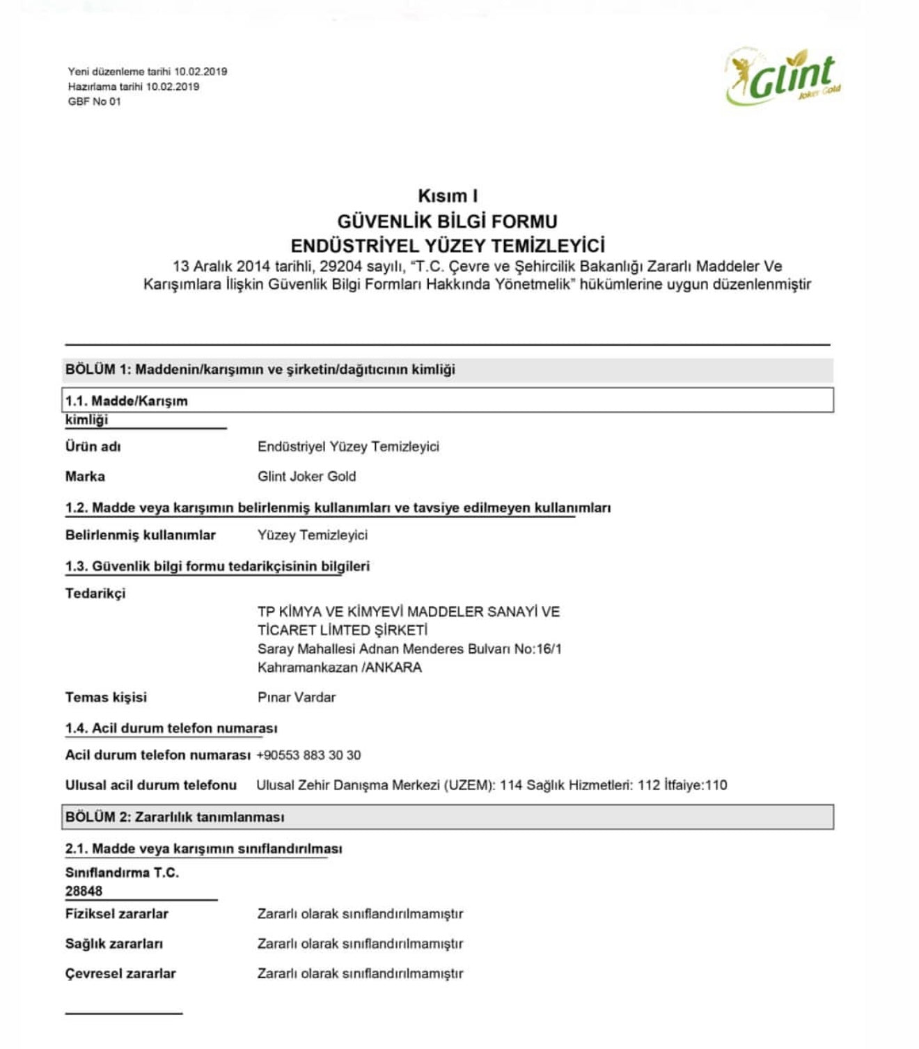 GLINT Multifunctionele Reiniger
