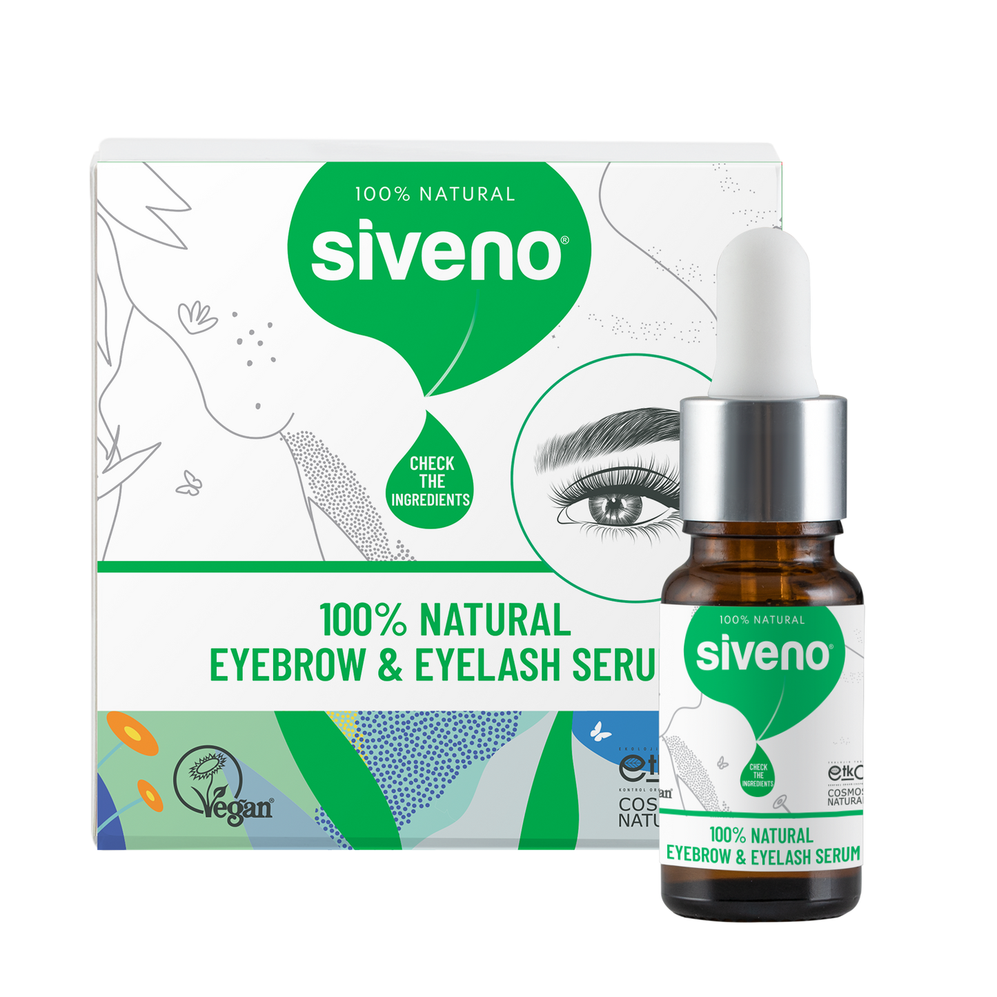 100% natuurlijk wenkbrauw- en wimperserum