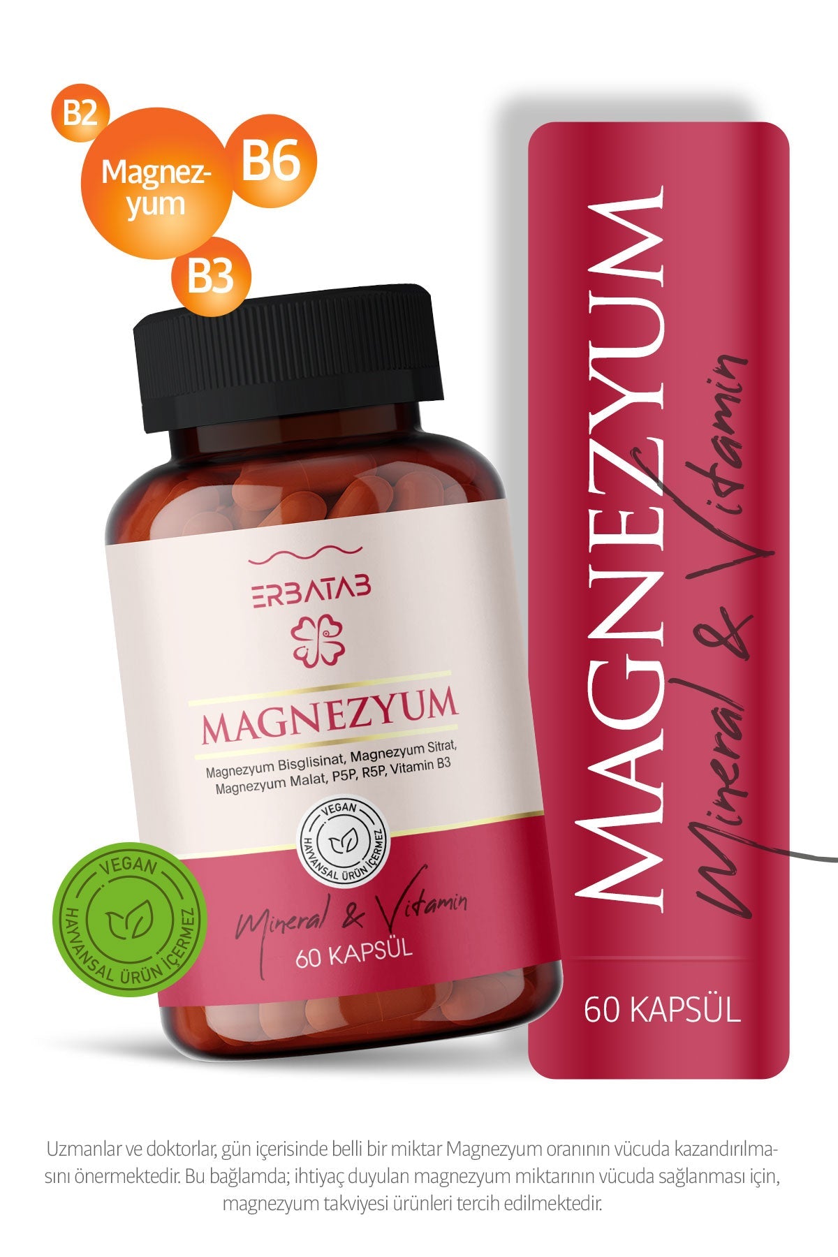 Erbatab Magnesium Triple Form + B-vitamines