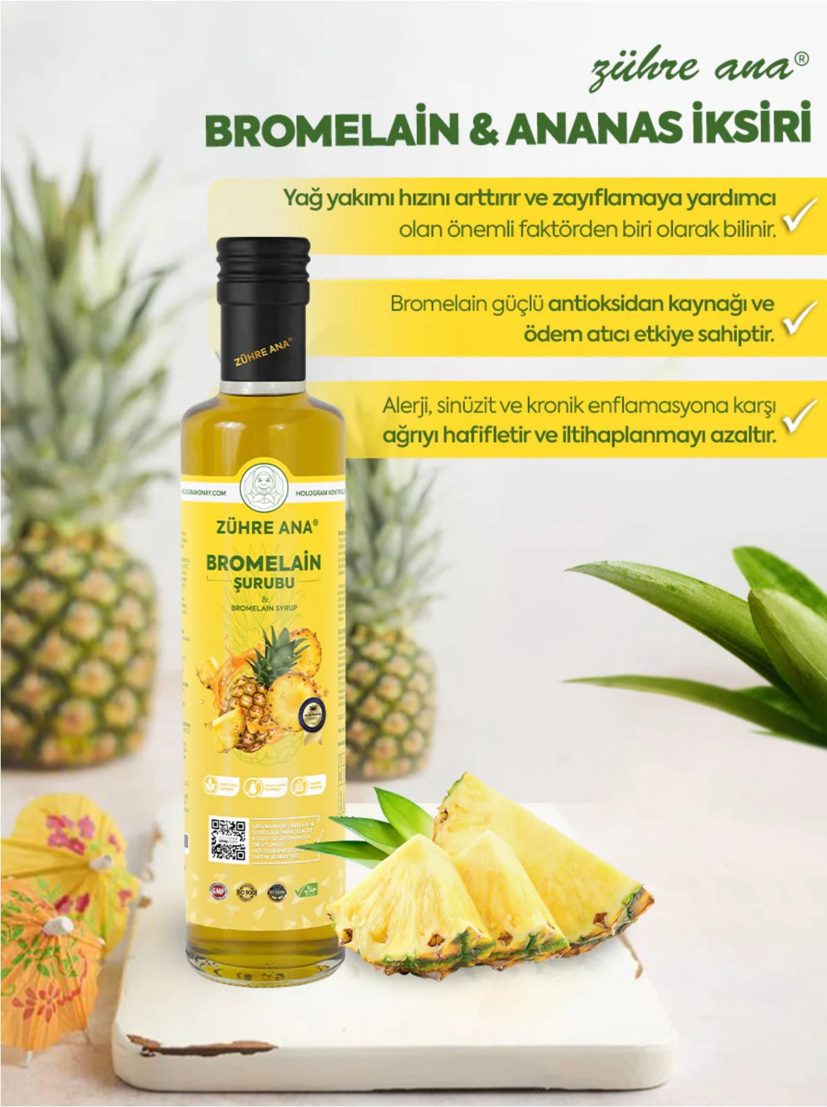 Zühre Ana Bromelaïnesiroop 250 ml