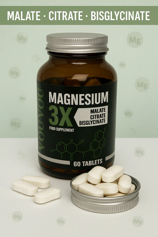 Magnesium (Bisglycinaat, Citraat, Malaat) en Vitamine B3