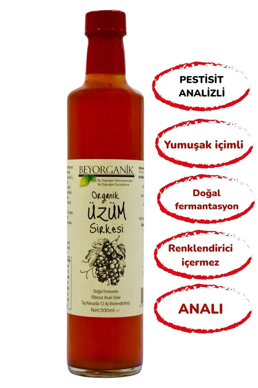 Biologische druivenazijn 500 ml - 12 maanden gerijpt en gefermenteerd