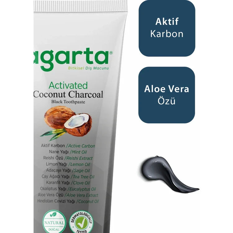 Agarta actieve kool tandpasta