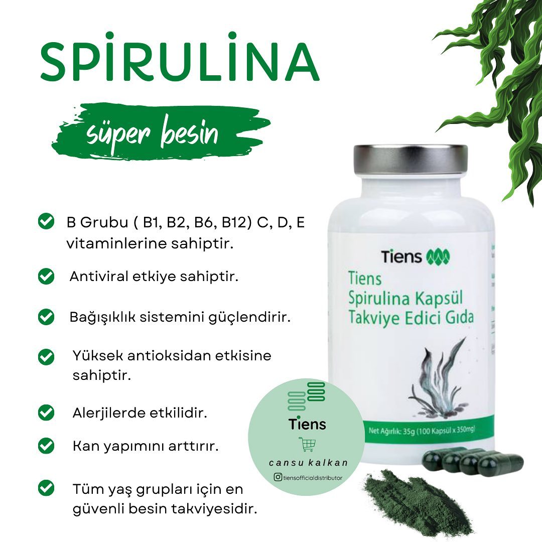 Spirulina capsules